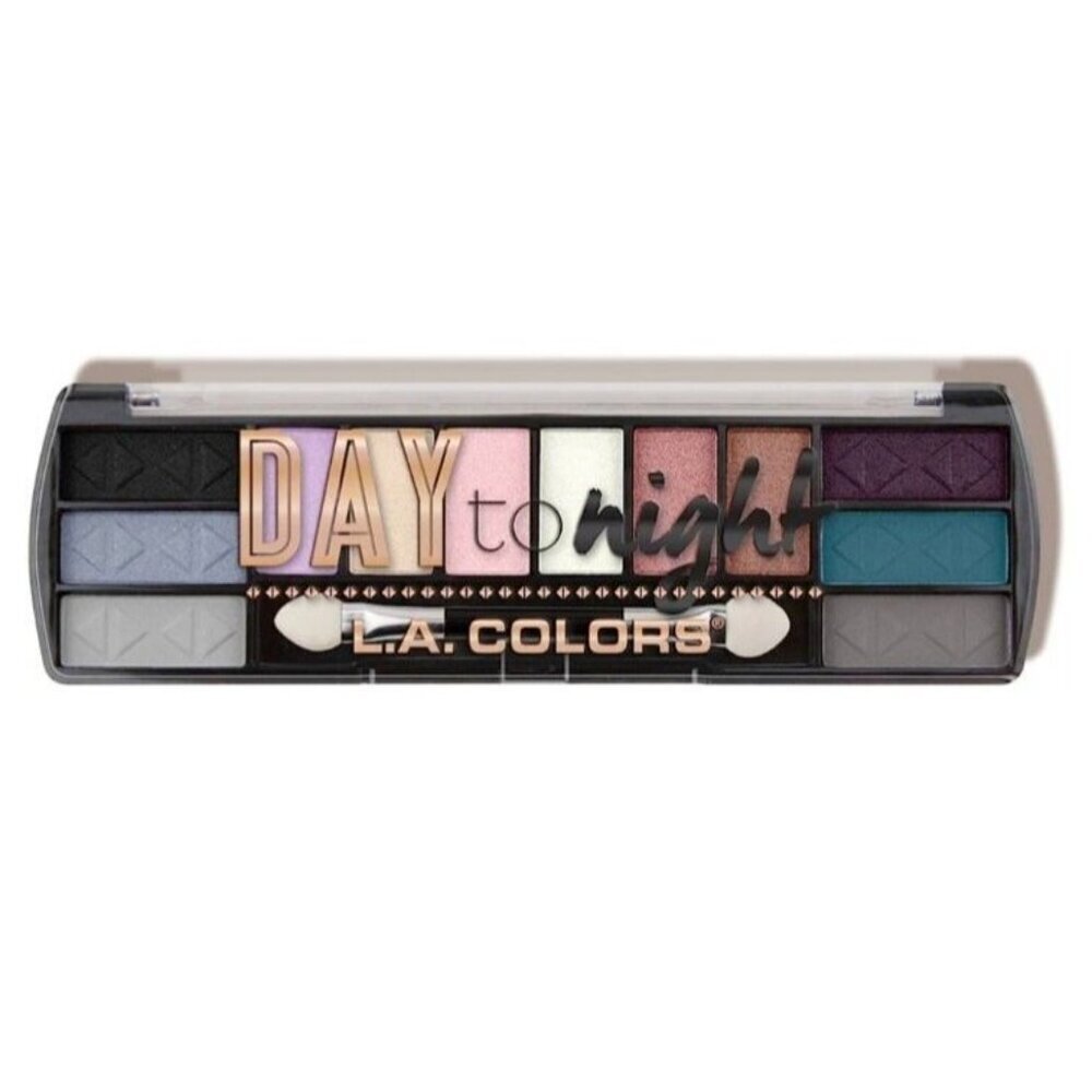 LA Colors Day to Night 12 Color Eyeshadow Palette #428 Morning Tide